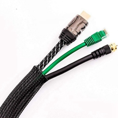 良い価格 25x32mペット ケーブルの袖、100m拡張できる編みこみのペット黒ケーブルの袖 オンライン