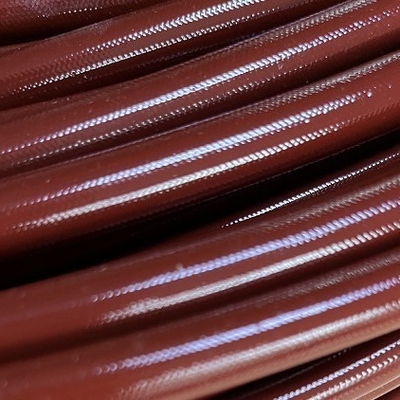 良い価格 塗られる8mmのシリコーンのガラス繊維の袖のブラウンの赤い編みこみ オンライン